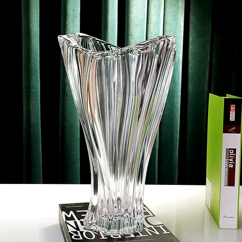 Творческая мода, прозрачная европейская хрустальная стеклянная ваза домашнего искусства