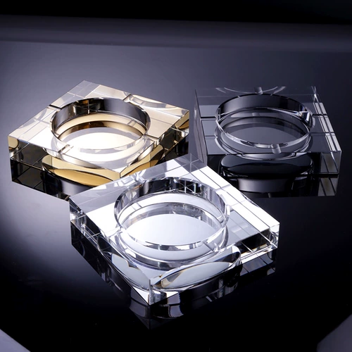 Креативная стеклянная модная пепельница для офиса, делается под заказ, европейский стиль, с печатью вашего логотипа