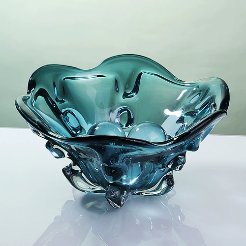 Легкий роскошный современный хрустальный стеклянный супер большая фруктовая тарелка Творческая гостиная кофейная столик Стекло фруктовый