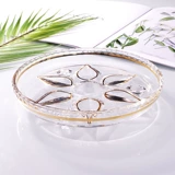 Творческое хрустальное стекло, положив фруктовую тарелку фруктов северный конфеты, свет роскошный роскошный лиш