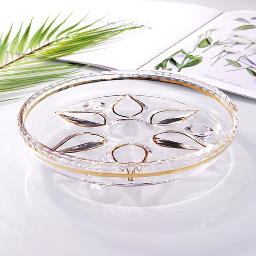 Творческое хрустальное стекло, положив фруктовую тарелку фруктов северный конфеты, свет роскошный роскошный лиш