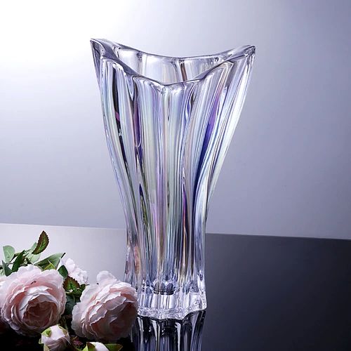 Творческая мода, прозрачная европейская хрустальная стеклянная ваза домашнего искусства