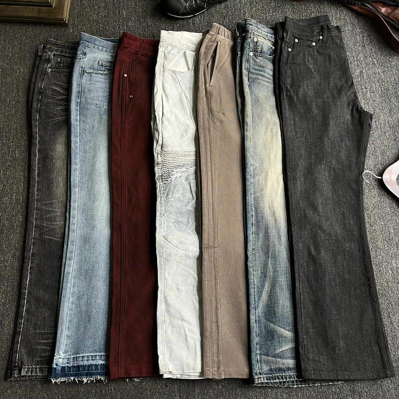 2025 New Men's Jeans Trendy Brand Loose Straight Wide-Leg Casual Pants Foreign Trade Women's Casual Long Pants 2025 New Men's Jeans Trendy Brand Loose Straight Wide-Leg Casual Pants Foreign Trade Women's Casual Long Pants