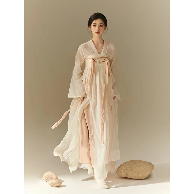 Improved Tang-Style Hanfu for Women, Adult Daily Wear Morning Robe, Tang-Style Chest-Length Ancient Costume, Classical Dance Ancient Style Performance Clothing