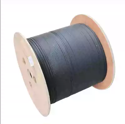Telecom grade FTTH leather Cable 1 core outdoor leather cable 3 steel wire fiber optic cable outdoor fiber optic cable