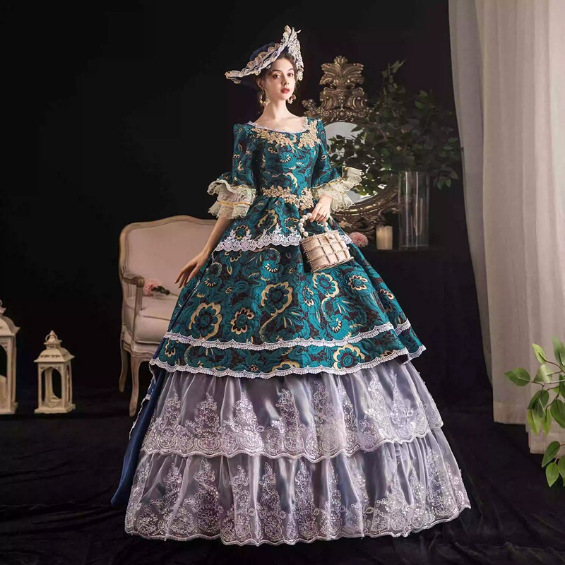 Neoclassical Victorian Noblewoman Dress, Palace Performance Costume, Photography Photo Shoot, Stage Catwalk Lace Long Dress