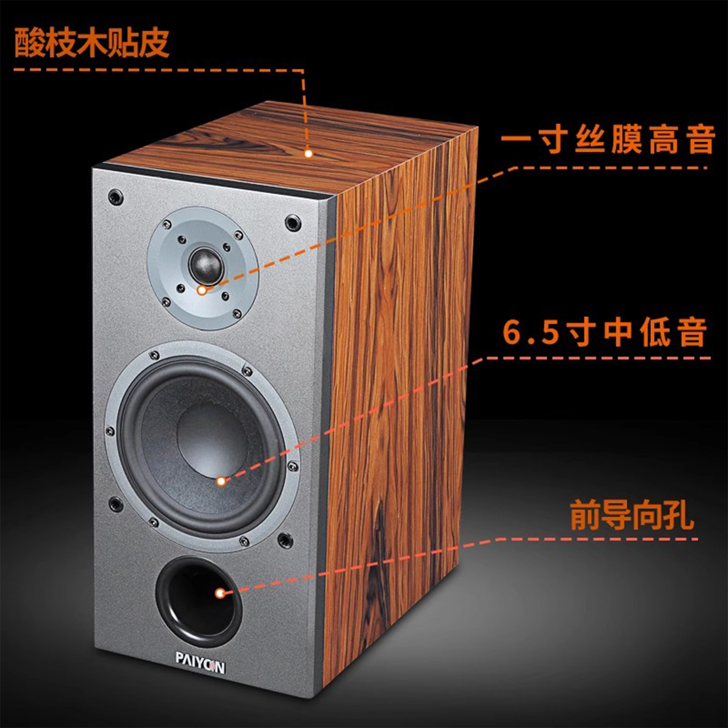 PAIYON P4 Bookshelf Hifi Speakers Audio High-Fidelity Audiophile