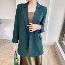 2021 New Spring fat mm200 Jin size blazer women Korean loose medium long ins tide bombing Street suit