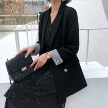 Large size womens high sense temperament small suit jacket fat mm200 kg spring dress new design sense Net red suit