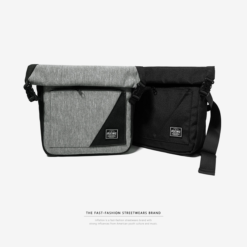 New backpack men's simple one-shoulder Messenger bag men's all-match postman student bag leisure tablet ipad bag