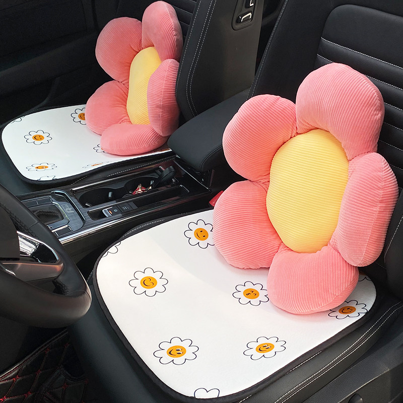 Car cushion ins net red summer ice silk cooling pad goddess car rear seat cover monolithic four-season universal