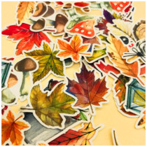Hand Tent Sticker Packs Autumn Italian Fall Sticker 49 Entrance Ledger Sticker Album decoration RMB25
