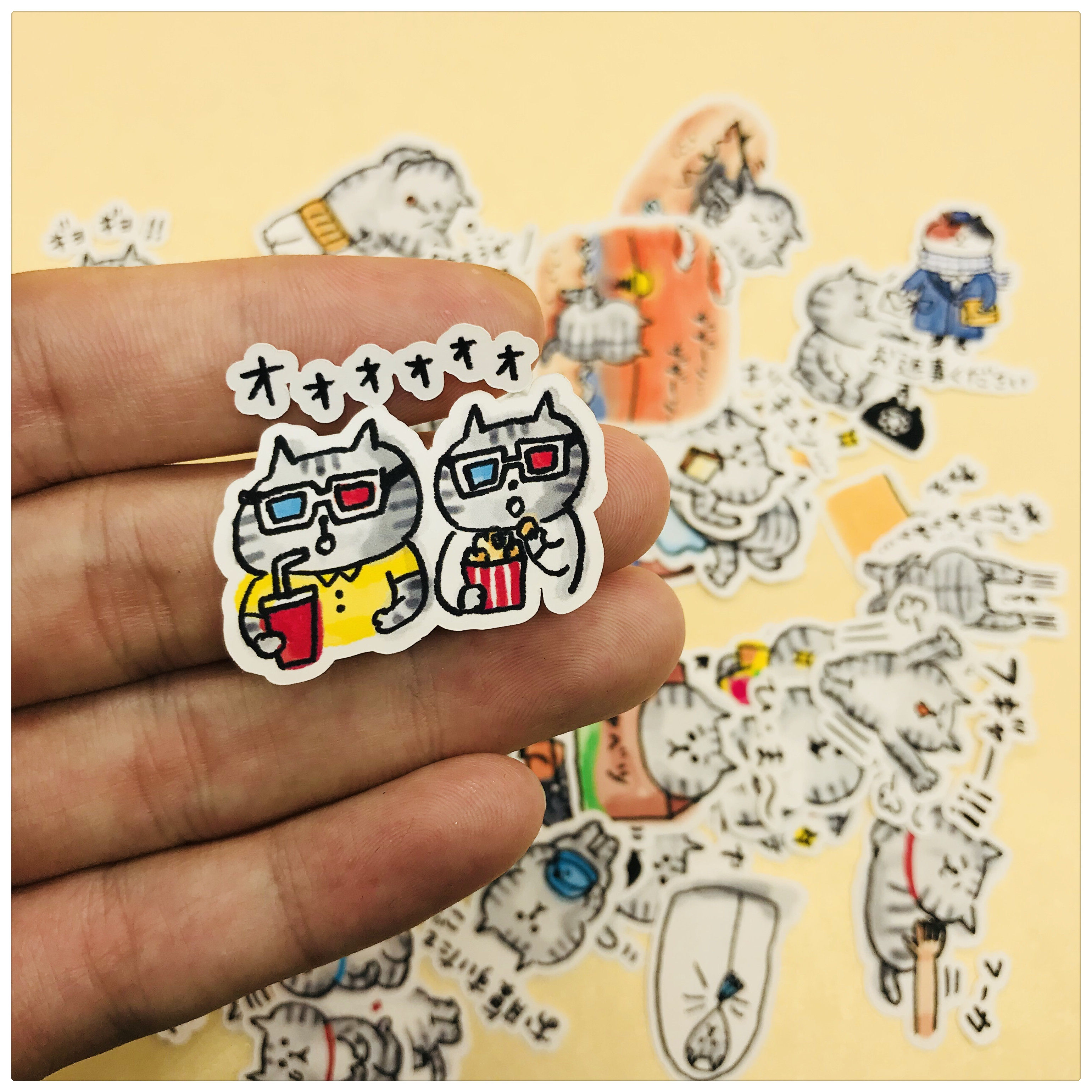 Hand account sticker pack 41 emoji cats into hand account sticker photo album decoration 25 yuan