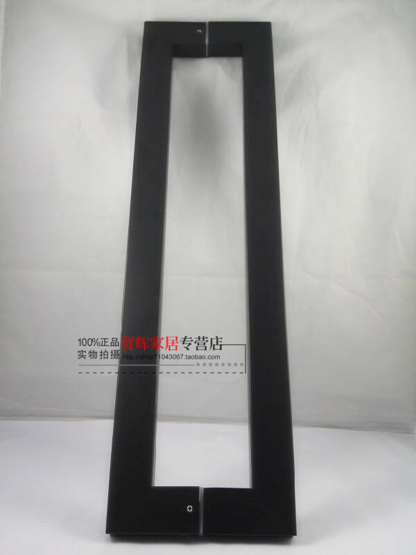 Square pipe handle black baking lacquered handle glass door handle big handle wood door handle