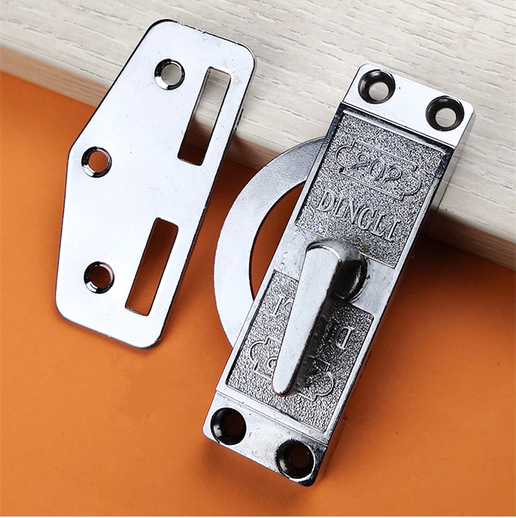 202 Sliding door hook lock Wall cabinet powder room kitchen balcony Aluminum alloy sliding door hook lock Single-sided hook lock Mechanical door lock