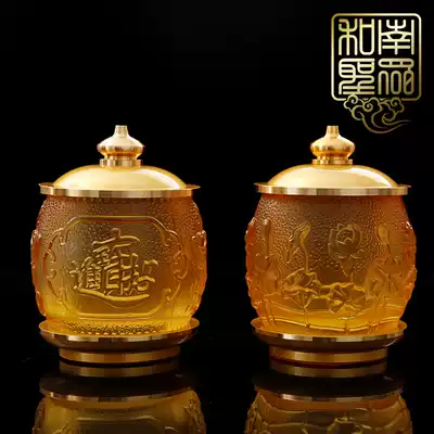 Buddha Hall for Buddha Guanyin lotus flower great sorrow water Cup Wealth God Guan Gong imitation Liuli Gong Cup Zai Jin treasure water Cup extra large