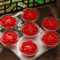 Home Buddhist hall for light natural smoke free for Buddha Guanyin Changming light Seven colorful lotus crisp oil lamp 8 14 hours candle