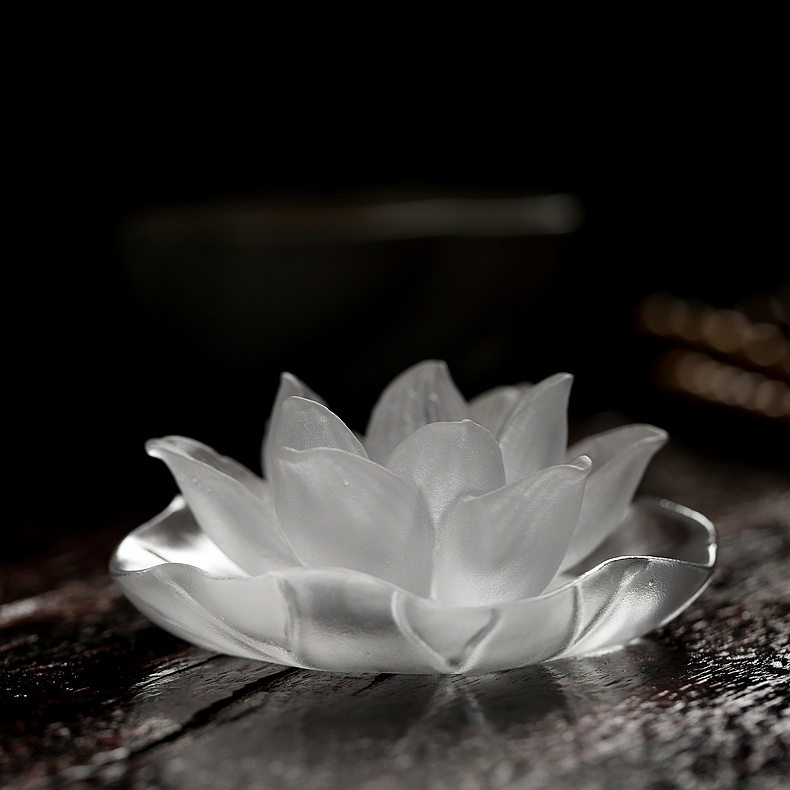 Home interior ornaments Shippo glass sandalwood incense burner lotus thread incense stick dot incense maker lotus leaf tower incense seat scent tray