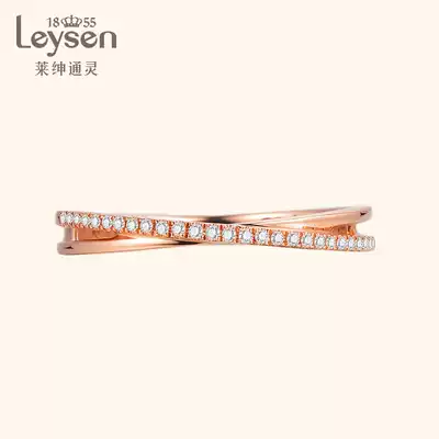 Lai Shen Tong Ling royal jewelry LIFE series LOVE PLUS diamond ring 18K gold row Diamond ring female