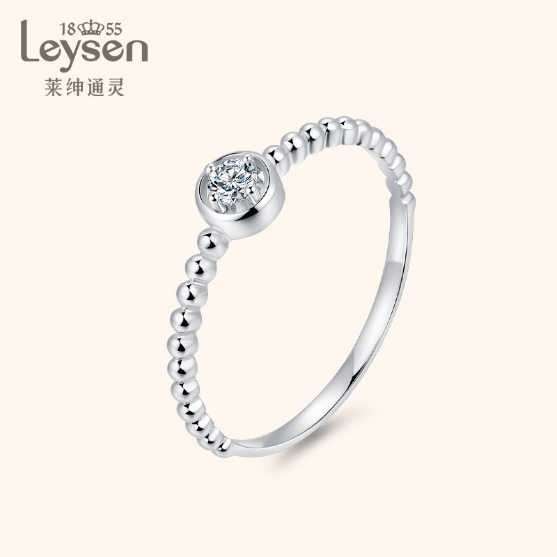 Legenin Psychine Jewellery 18K Gold Diamond Ring Laminated 100 lap drill Ring Girls Garden Party Series Bubble ring