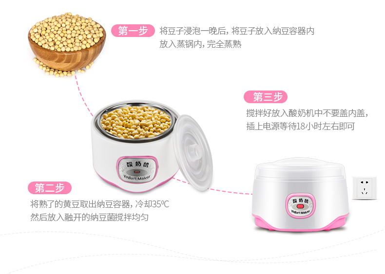 máy làm sữa chua green Máy làm sữa chua Yiwacr Yiwanjia YWJ-SN105 tự động tách tách nhỏ máy làm bánh nhỏ tự chế - Sản xuất sữa chua máy làm sữa chua hy lạp