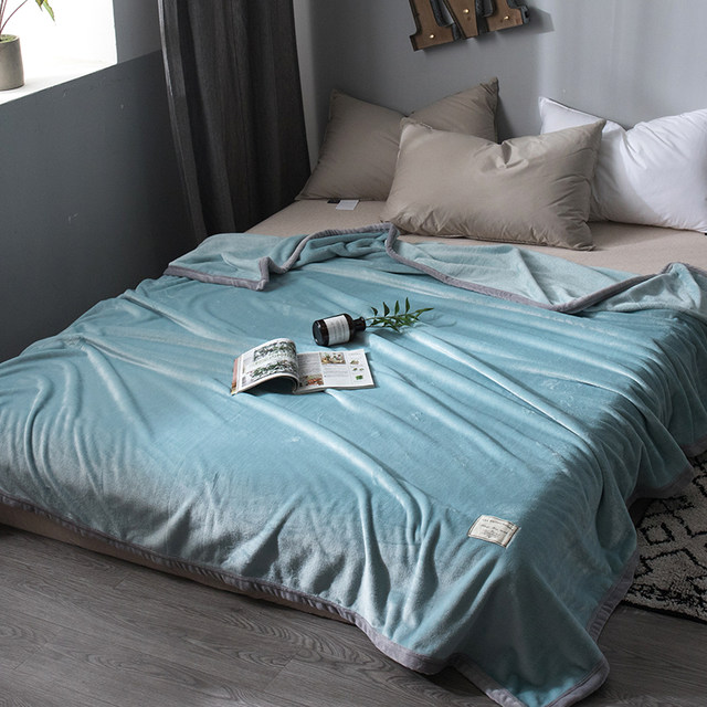 Blanket nap ຜ້າຫົ່ມຂະຫນາດນ້ອຍບາງ coral velvet towel quilt ເຄື່ອງປັບອາກາດ flannel single students sheet quilt summer