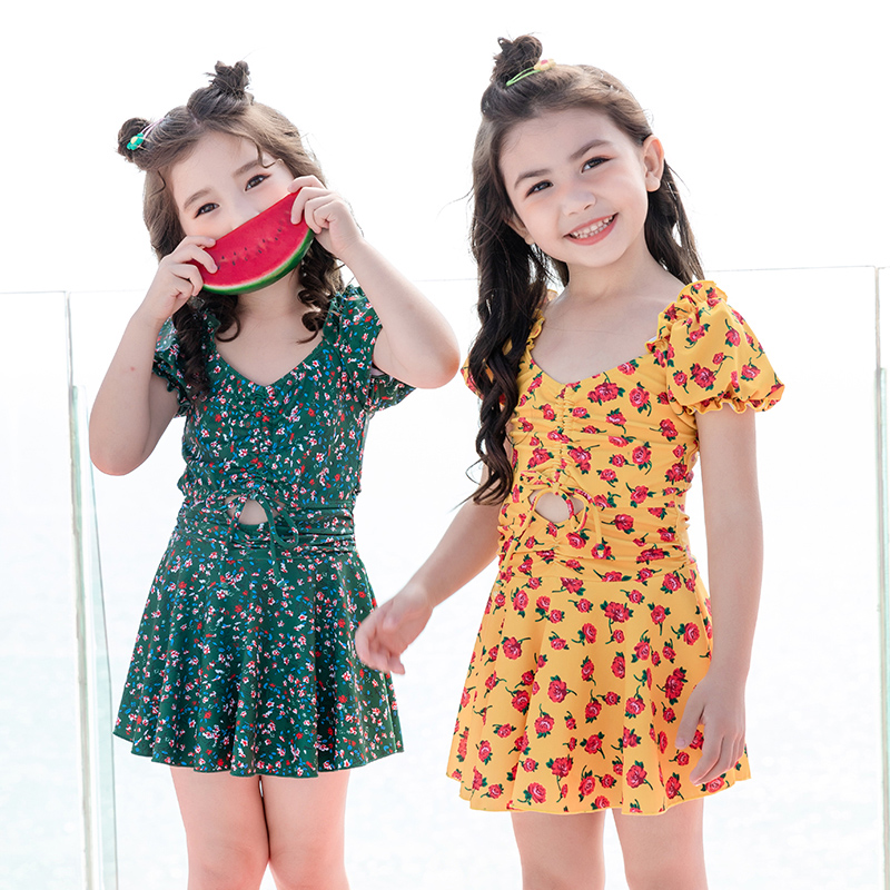 Children's swimsuits, girls, swimsuits, one-piece princess skirt, children, girls, babies, children, swimming swimwear