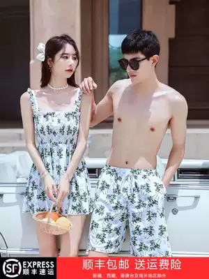Couple swimsuit Couple 2021 New honeymoon swim swimsuit seaside beach pants ins Wind hot spring swimsuit