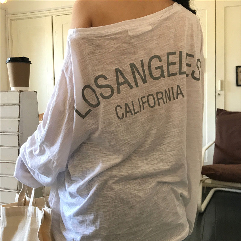 Beach vacation BF wind T-shirt loose long-sleeved thin sunscreen beach bikini blouse swimsuit outer jacket