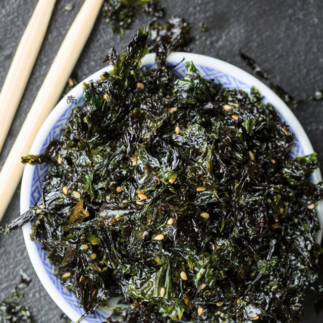 Korean famous deep-fried seaweed for rice balls, seaweed with olive oil, mixed rice with sushi, seaweed vegetable snacks, good quality 1kg