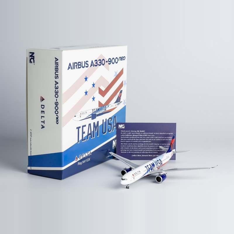 Metal Airplane Model Ng Models 1/400 N411Dx Delta Airlines Airbus A330-900