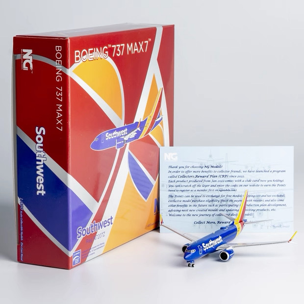 Ng Models 1/400 Alloy Airplane Model B737 Max7 Southwest Airlines N7207Z Ng Models 1/400 Alloy Airplane Model B737 Max7 Southwest Airlines N7207Z