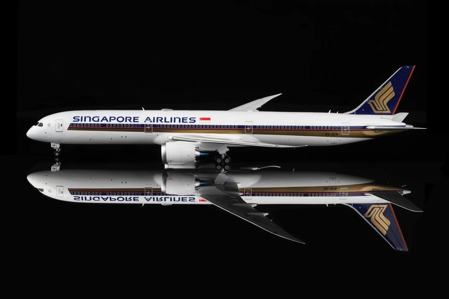 SQ Wings 1/200 Singapore Airlines B787-10 alloy aircraft model 9V