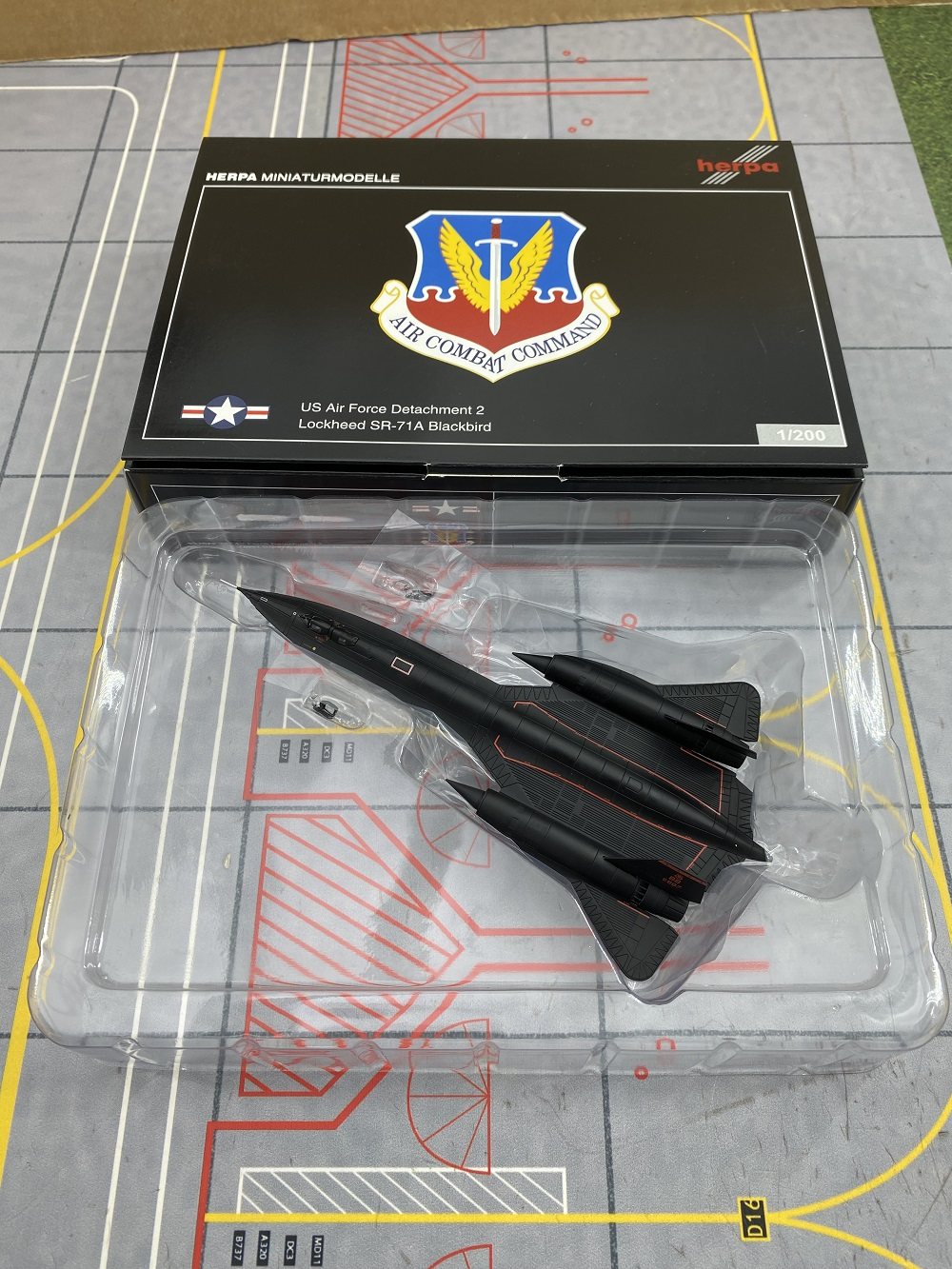 Herpa 1/200 US Air Force, Blackbird SR-71 alloy reconnaissance