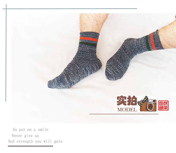 5 đôi hươu người đàn ông đích thực vớ nam mùa thu và mùa đông đôi kim trong ống dày cotton nam vớ không xương 7003 tất