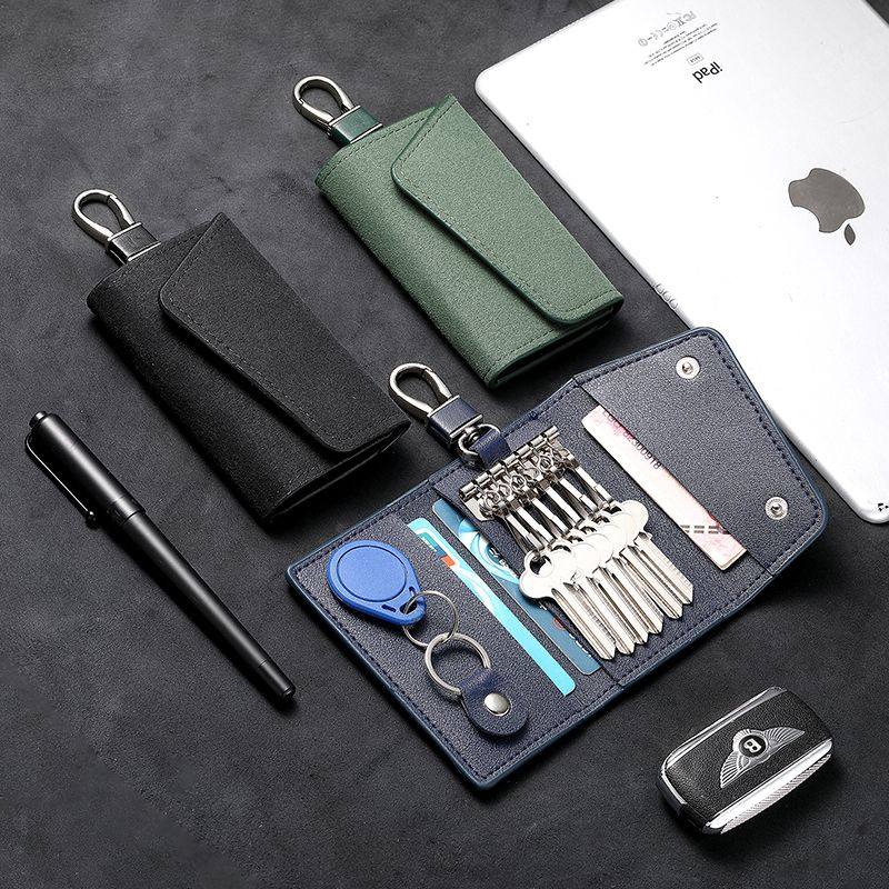 Key Bag Protective Cover Men's New Internet Celebrity Storage Card Bag Two-In-One Household Multi-Function Car Key Bag