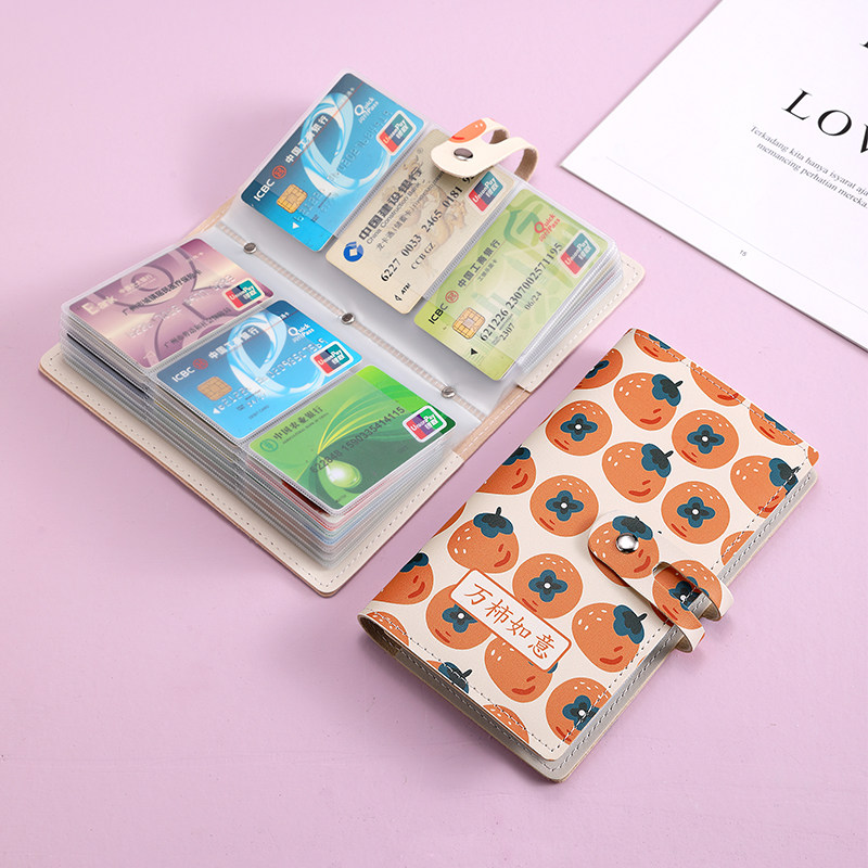 Tomatoes such as Italian carpack multi-card multi-card multi-capacity document containing card holder 96 clamping anti-degaussing lady 2023 new-Taobao