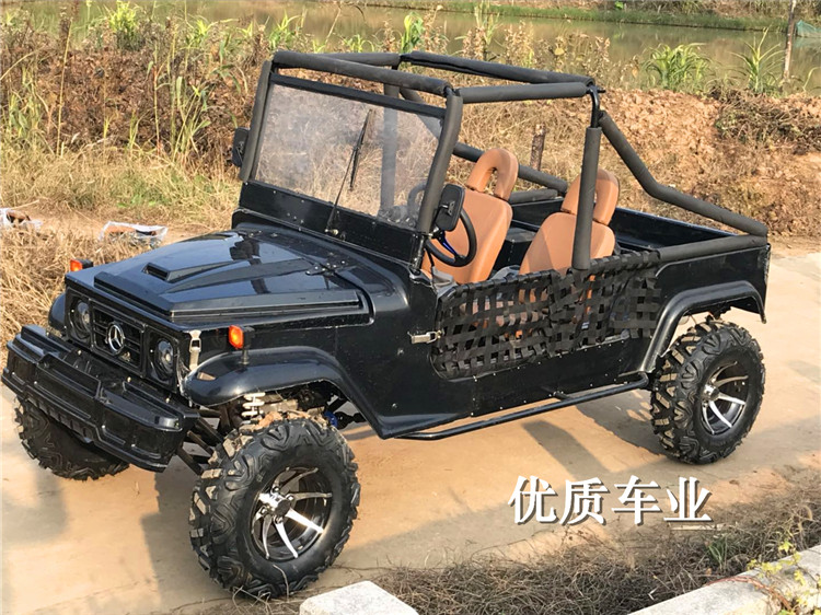 300CC bốn chỗ ngồi jeep bãi biển kart lớn bốn bánh bốn chỗ nông dân off-road xăng dành cho người lớn utv ống thép xe