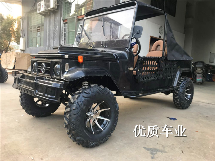 300CC bốn chỗ ngồi jeep bãi biển kart lớn bốn bánh bốn chỗ nông dân off-road xăng dành cho người lớn utv ống thép xe