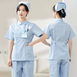 Летняя униформа медсестры, тонкий демисезонный лонгслив, раздельный короткий комплект, униформа врача, комбинезон, короткий рукав