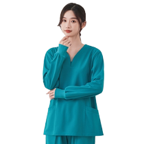 Xinsuluo hand wash clothes doctor work clothes long-sleeved dental nurse female short-sleeved hand wash clothes elastic operating room autumn and winter