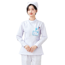 Nurses dress Womens slim section Long sleeves Split Suit Summer Short Sleeve Dental Oral Doctor Care Work Uniform