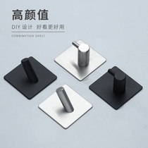 Stainless steel adhesive hook towel strong adhesive wall Wall Wall kitchen bathroom non-perforated hook room hook