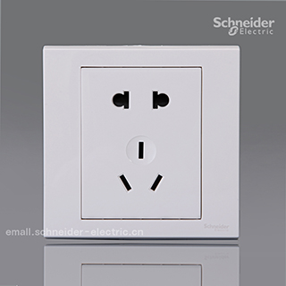 Schneider Chisheng Ruyi Series 10A 250V Two-three-pole flat foot socket Five-eye socket Five holes
