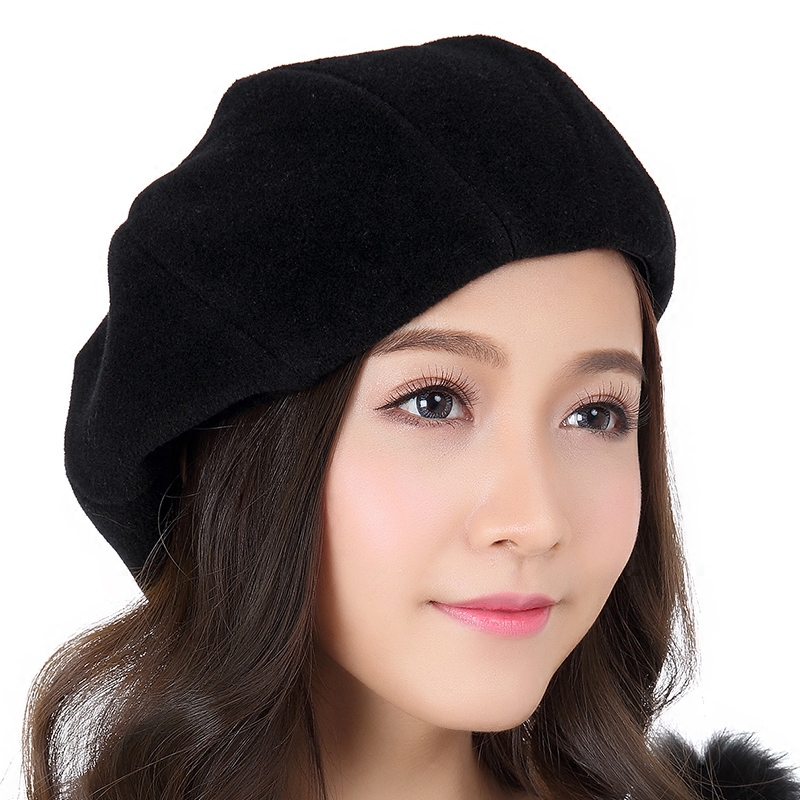 Edove fashion autumn and winter sky wool Beilei Hat Winter Suede 100 hitch Han version Inn Teochew Berehat Female 375