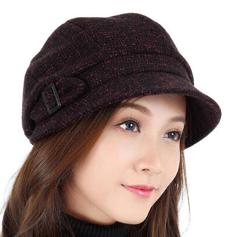 Idgeon Fashion Autumn Winter Sky Duck Tongue Berets Women Han Version Elegant Casual 100 Hitch Winter Warm Hat 378