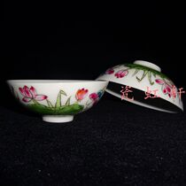 Jingdezhen Cultural Revolution Factory goods Ceramics Powder color hand-painted white Wanhua tea Cuper Tea Cup Cultural Revolution Collection Package Old