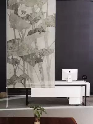 Mubuka Wenchuang rolling curtain Zheng Lianxia Chinese partition window tea room living room screen curtain art decoration curtain customization