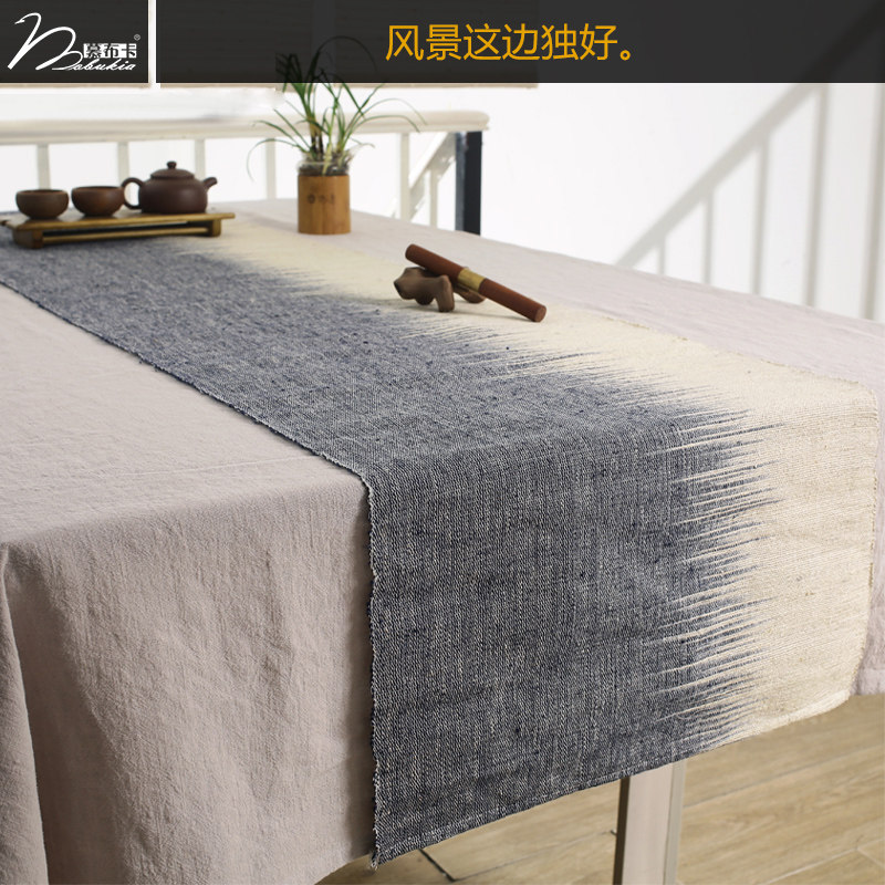 Mubka Shabu Ma table flag new Chinese Zen tea table Nordic modern simple tea table flag gray customization