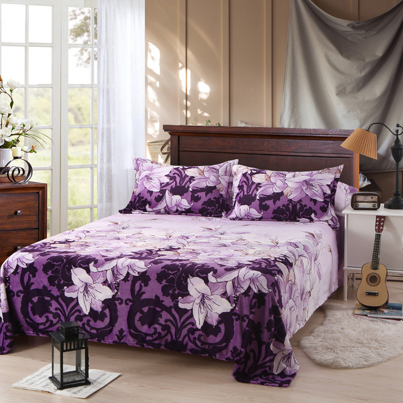 Coral cashmere tấm flannel dày hai mặt chăn con ký túc xá sinh viên cộng với luật nhung ấm nhung Levin đúp nap - Khăn trải giường drap phủ giường